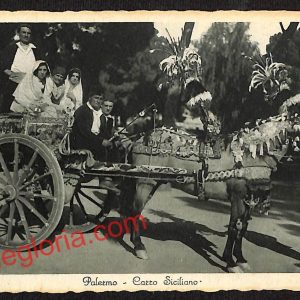 ah5262 - CARTOLINA D'EPOCA - Palermo Città - Carro Siciliano