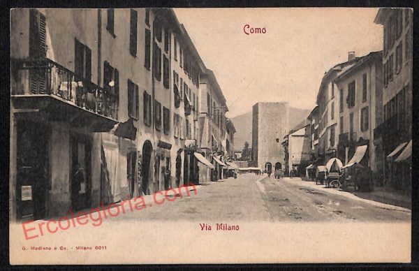 ae5120 - CARTOLINA D'EPOCA - Como Città - Via Milano