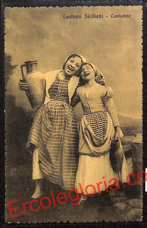 ah5269 - CARTOLINA D'EPOCA - Palermo Città - Costumi Siciliani