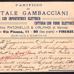ae7098 - CARTOLINA D'EPOCA - Firenze Città - Panificio di Natale Gambacciani