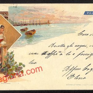 ah5275 - CARTOLINA D'EPOCA - Palermo Città - Costumi Siciliani