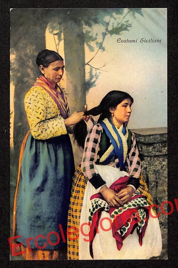 ah5277 - CARTOLINA D'EPOCA - Palermo Città - Costumi Siciliani