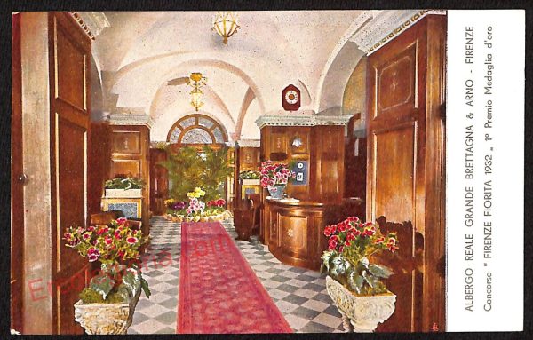 ae7100 - CARTOLINA D'EPOCA - Firenze Città - Albergo Real Grand Brettagna Arno