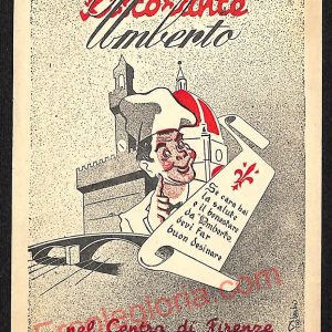ae7102 - CARTOLINA D'EPOCA- Firenze - Ristorante Umberto alla '' GROTTA GUELFA''