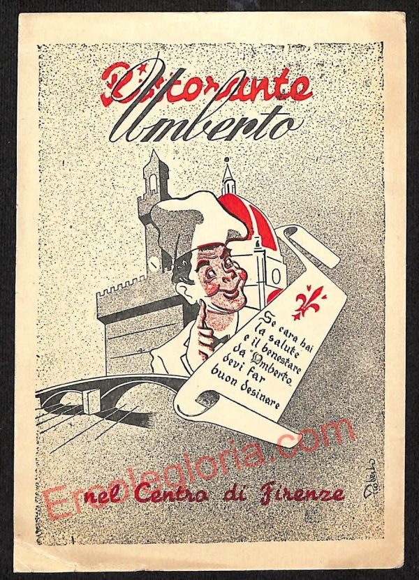 ae7102 - CARTOLINA D'EPOCA- Firenze - Ristorante Umberto alla '' GROTTA GUELFA''