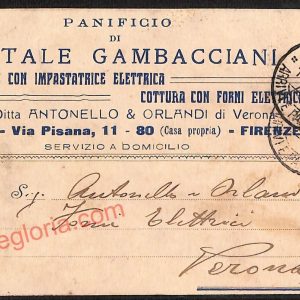 ae7103 - CARTOLINA D'EPOCA - Firenze Città - Panificio di Natale Gambacciani