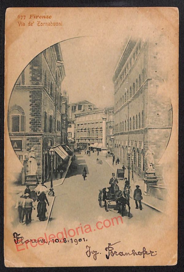 ae7104 - CARTOLINA D'EPOCA - Firenze Città - Via de' Tornabuoni