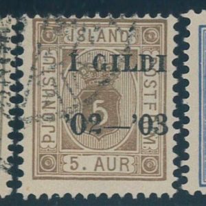 P4361 F - ICELAND , DIENST 10 B/15 B PERFORATED 12 ¾