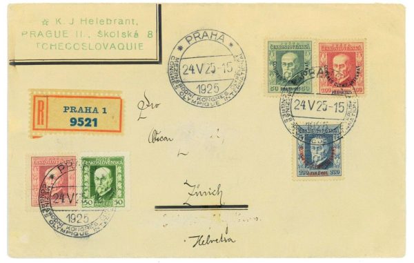 P3523 - CZECHOSLOVAKIA  , 24.5.25 IST DAY OLYMPIC CONGRESS,