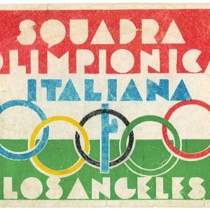 P3530 - OLYMPIC GAMES LOS ANGELES 1934 . ADHESIVE FOR THE ITALIAN TEAM.