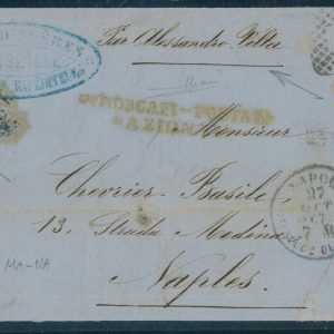 P3322 - FRANCE, 40 CENT NAPOLEON III CANCELLED ON ARRIVAL AT NEAPLES