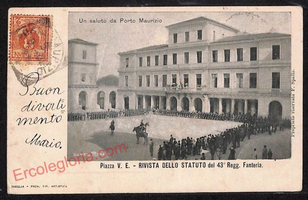 ag4506 - CARTOLINA D'EPOCA - Imperia Città - Porto Maurizio  1901