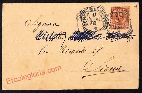 ag4510 - CARTOLINA D'EPOCA DOPPIA - Imperia Città - Porto Maurizio    1901 - immagine 2