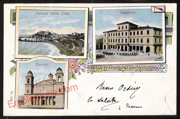 ag4511 - CARTOLINA D'EPOCA - Imperia Città - Porto Maurizio   1901