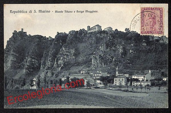 ai4871 - CARTOLINA D'EPOCA - San Marino - Il Borgo Maggiore