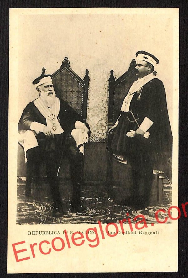 ai4872 - CARTOLINA D'EPOCA - San Marino - I due Capitani Reggenti