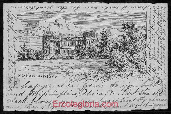 ad7007 - CARTOLINA D'EPOCA - Pisa Provincia - Migliano  1906