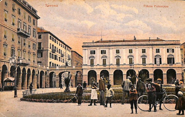 ab7091 -  CARTOLINA  D'EPOCA - Savona Città - Piazza Paleocapa