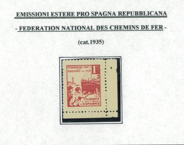 P3100 A - SPAIN . BENEFIQUE STAMP ISSUED BY THE FRENCH TRAINS FEDERATION