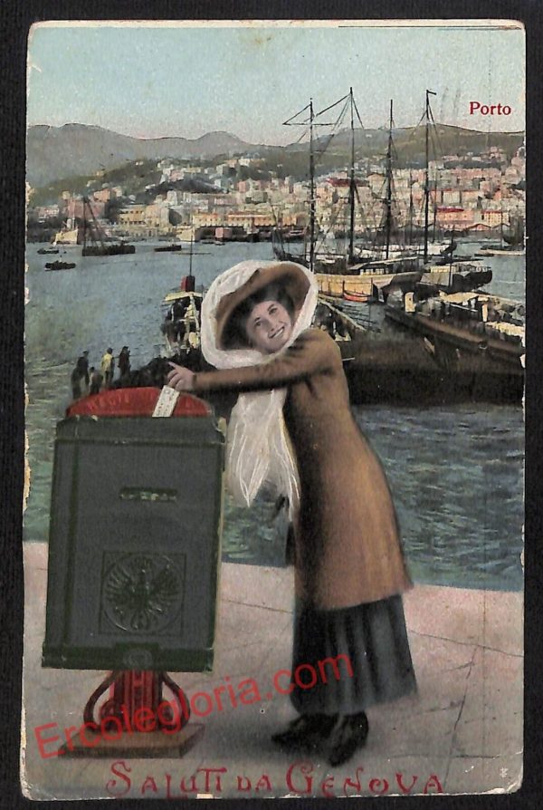 ag1136 - CARTOLINA D'EPOCA - Genova Città - Il Porto  1915