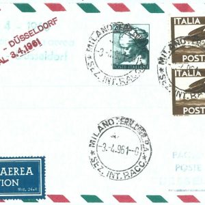 70950 - ITALY - Postal History - FIRST FLIGHT:  Milano / Dusseldorf  Pell 420 AA