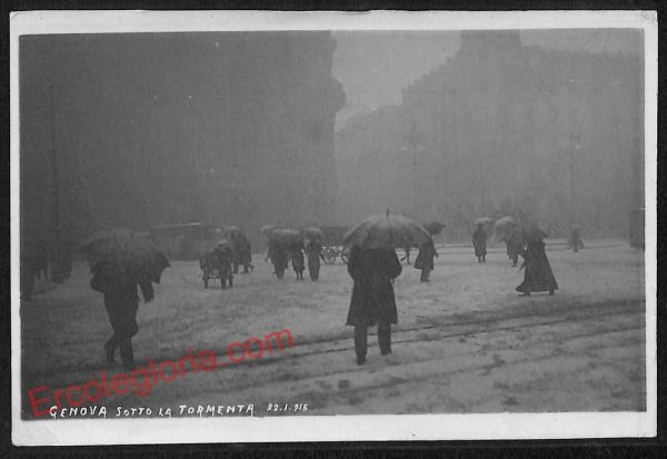 ag1137 - CARTOLINA D'EPOCA - Genova Città - Sotto la Tormenta