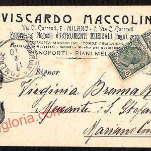 ag9231 - STORIA POSTALE - Milano Città - Viscardo Maccolini