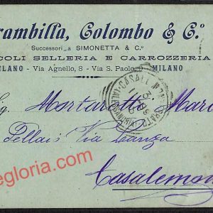 ag9232 - STORIA POSTALE - Milano Città - Brambilla Colombo