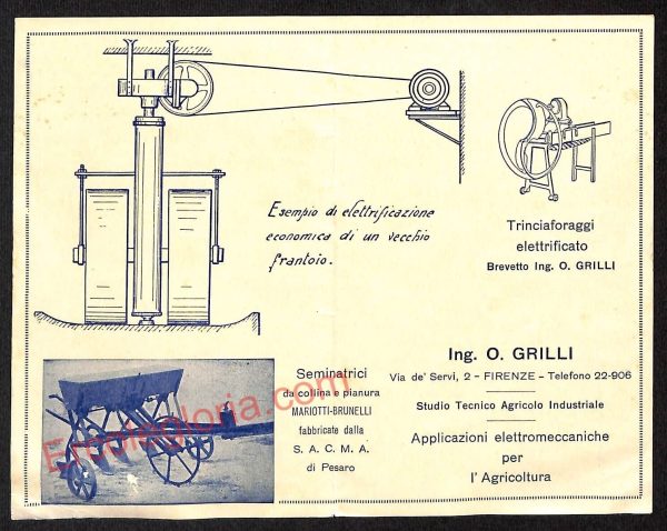 ae7113 - CARTOLINA D'EPOCA - Firenze Città - Studio dell' Ing. Oscar Grilli - immagine 2