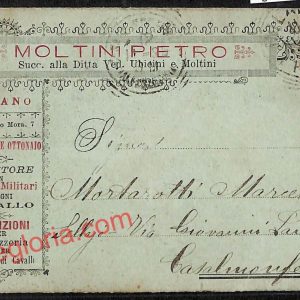 ag9235 - STORIA POSTALE - Milano Città - Moltini Pietro