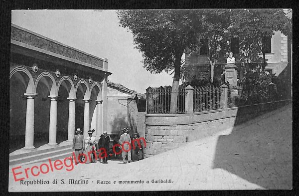 ai4899 - CARTOLINA D'EPOCA - San Marino - Piazza e Monumento a Garibaldi