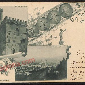 ae7117 - CARTOLINA D'EPOCA - Firenze Città - Palazzo Pretorio   1901