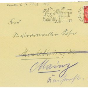 P3535 - 1936 WINTER OLYMPIC GAMES, MACHINE CANCEL STILL USED IN 1941 AT GARMISH