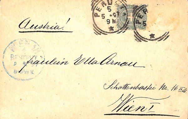ac2662 - CARTOLINA  D'EPOCA - Perugia Città - 1897 - immagine 2