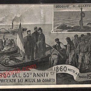 ag1145 - CARTOLINA D'EPOCA - Genova - 50 Anni della Partenza del Mille da Quarto