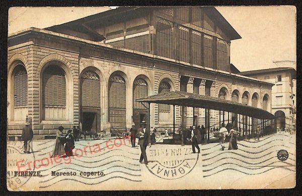 ae7133 - CARTOLINA D'EPOCA - Firenze Città - Mercato coperto  1910