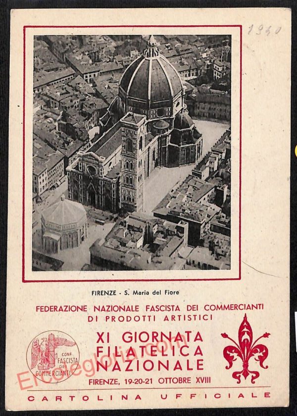 ae7140 - CARTOLINA D'EPOCA - Firenze Città - XI Giornata Filatelica Nazionale