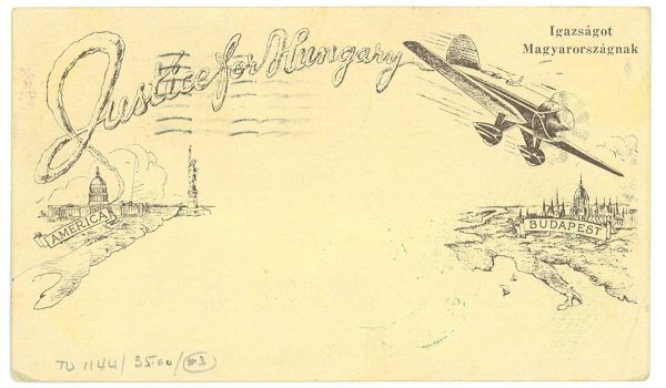 P3741 - AIRMAIL , USA/HUNGARY 14.5.1931, DIRECT FLIGHT US. BUDAPEST - immagine 2