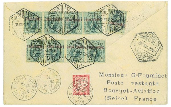 P3747 - AIRMAIL  FRANCE/SPAIN AND BACK. 19.11.1929 MÜLLER 245 FRENCH AND SPANISH - immagine 2