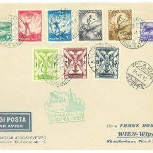 P3748 - AIRMAIL , HUNGARY MICHEL 502/510 COMPLETE SET, ON COVER,