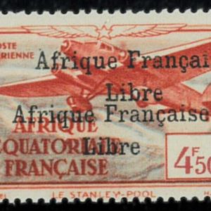 P3943 - AFRIQUE EQUATORIALE FRANÇAISE , PA 17 a , DOUBLE OVERPRINT