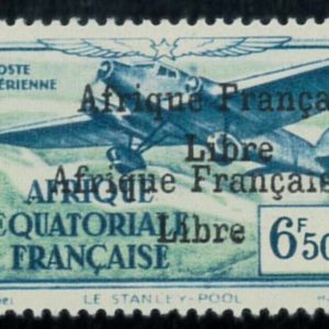 P3943 - AFRIQUE EQUATORIALE FRANÇAISE , PA 18 a , DOUBLE OVERPRINT