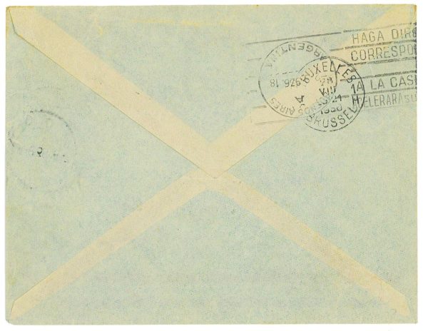 P3573 - AIRMAIL , BELGIUM 4 COLOR FRANKING!!!!!!!!! 28.8.1936, TO BUENOS AIRES - immagine 2