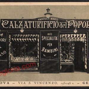 ag1148 - CARTOLINA D'EPOCA - Genova - Calzaturificio del Popolo  Mario Fasciolo