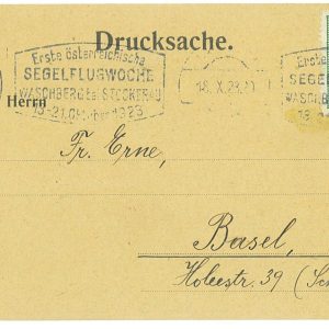 P3578 - AIRMAIL ,AUSTRIA SPECIAL GLIDING MACHINE CANCELLATIONS. WIEN 18.10.1923