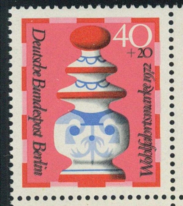 P3946 - GERMANY BERLIN BENEFIC 1972 , DOUBLE PRINT FOR THE BLACK COLOUR