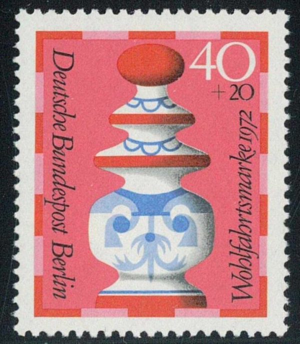 P3946 - GERMANY BERLIN BENEFIC 1972 , DOUBLE PRINT FOR THE BLACK COLOUR - immagine 2