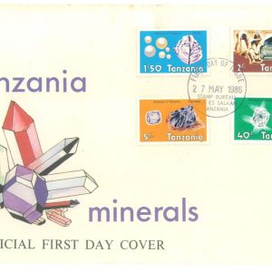 P3961 - TANZANIA , 27.5.1986 MINERALS, ON OFFICIAL FDC.