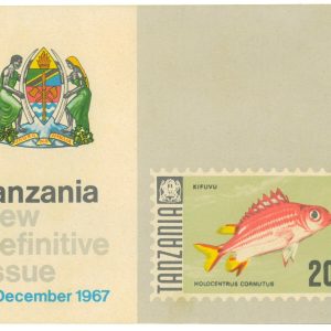P3962 - TANZANIA , 9.12.1967. DEFINITIVE FISHES SET ON OFFICIAL PRESENTATION