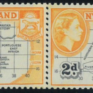P3930 - NYASSALAND. SG 176 A,  PAIR, MNH, JOINED PAPER !!!!! RRRRR